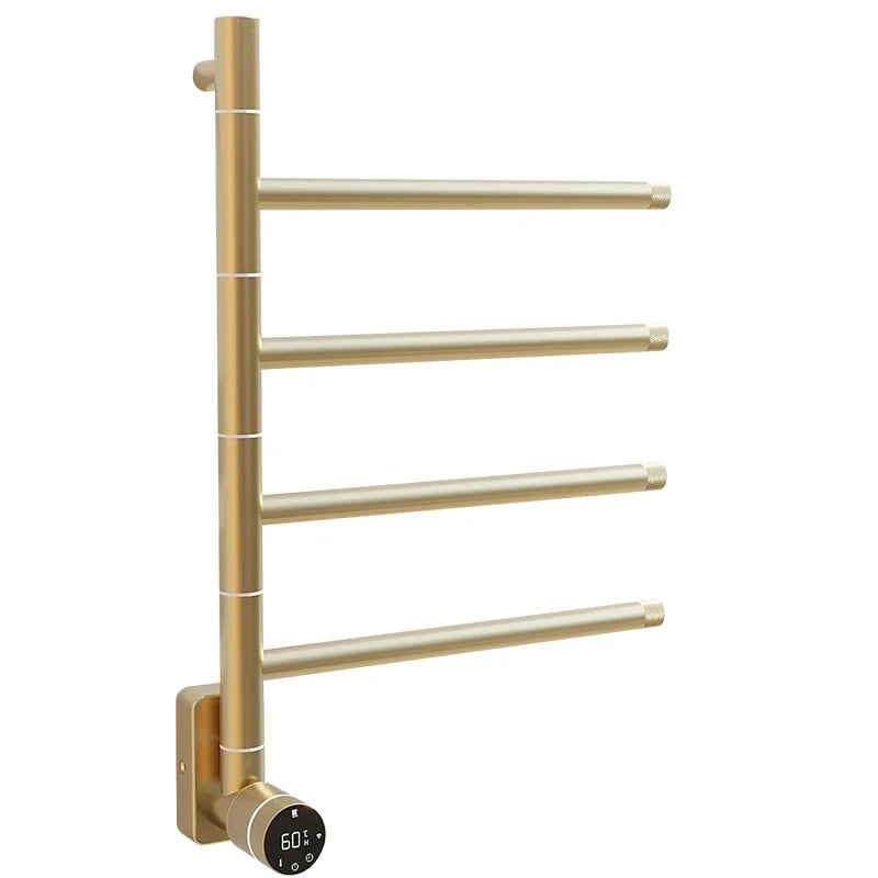 Electric towel radiator with thermostat – gold – 580x410 mm
