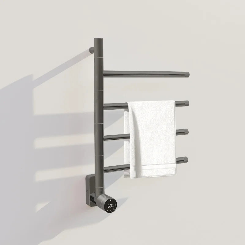 Electric towel radiator with thermostat – gun metal look