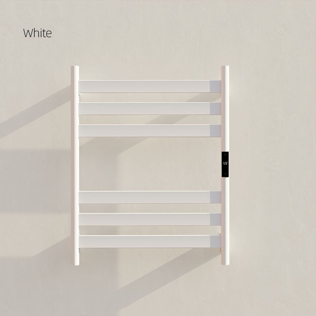 Electric towel radiator white with thermostat