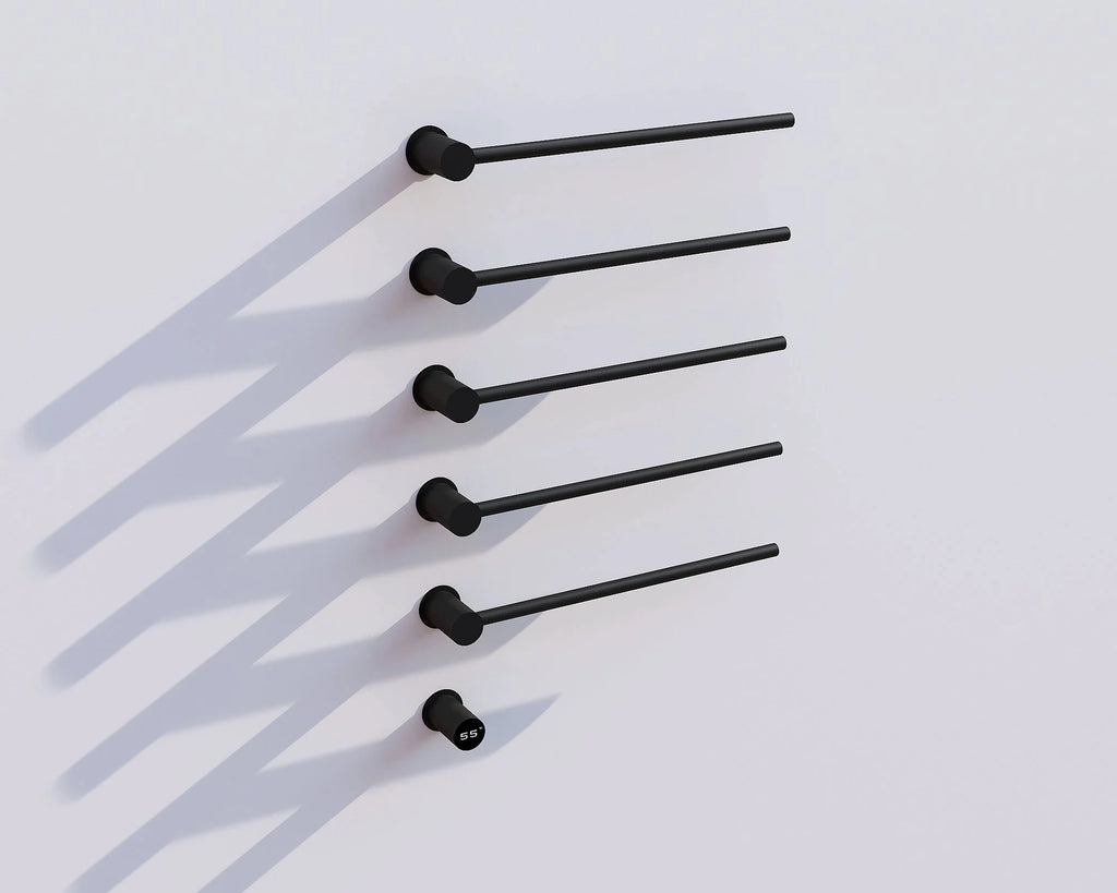 Electric towel radiator black – stainless steel