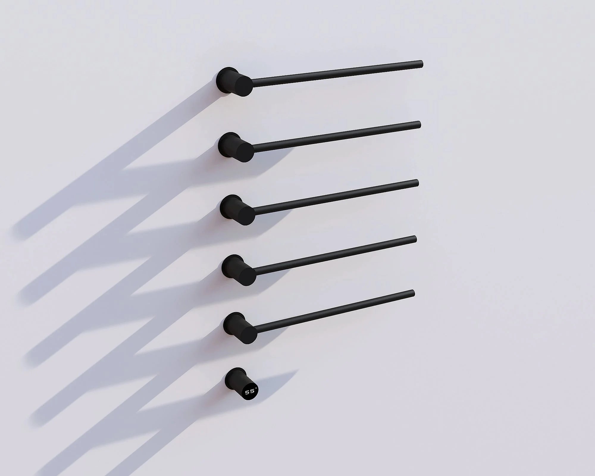 Electric towel radiator black – stainless steel