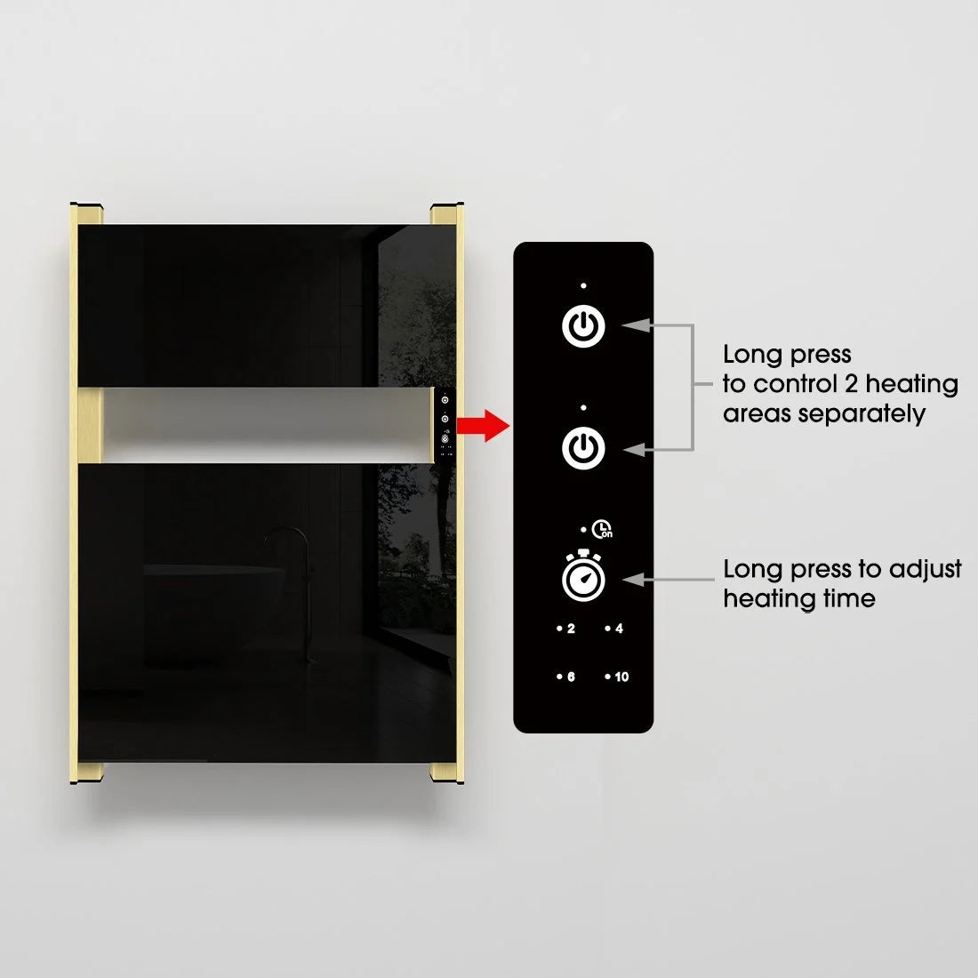 Maverick Electric Towel Radiator – Black Gold