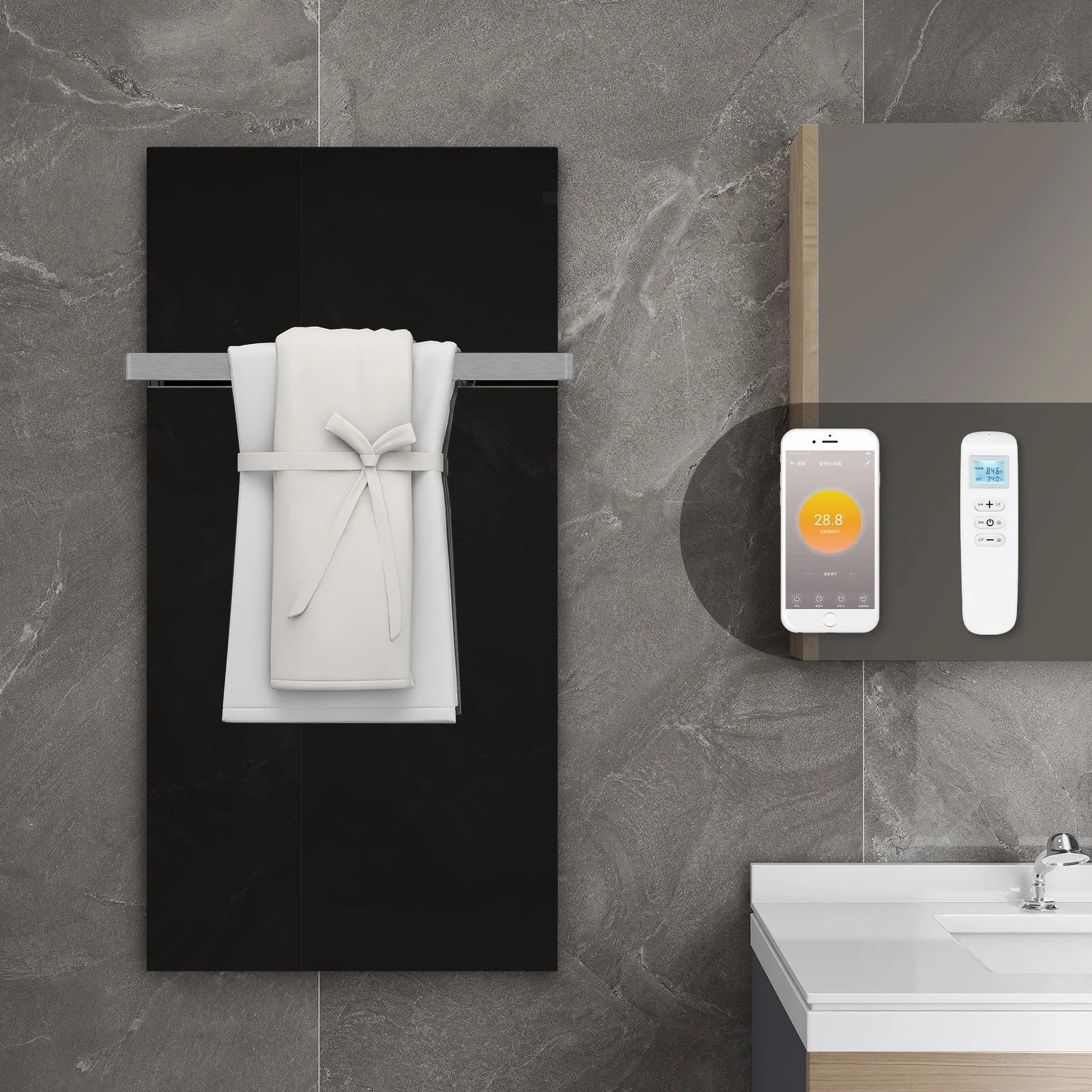 Glass Infrared Wall Panel – Black – 700 W