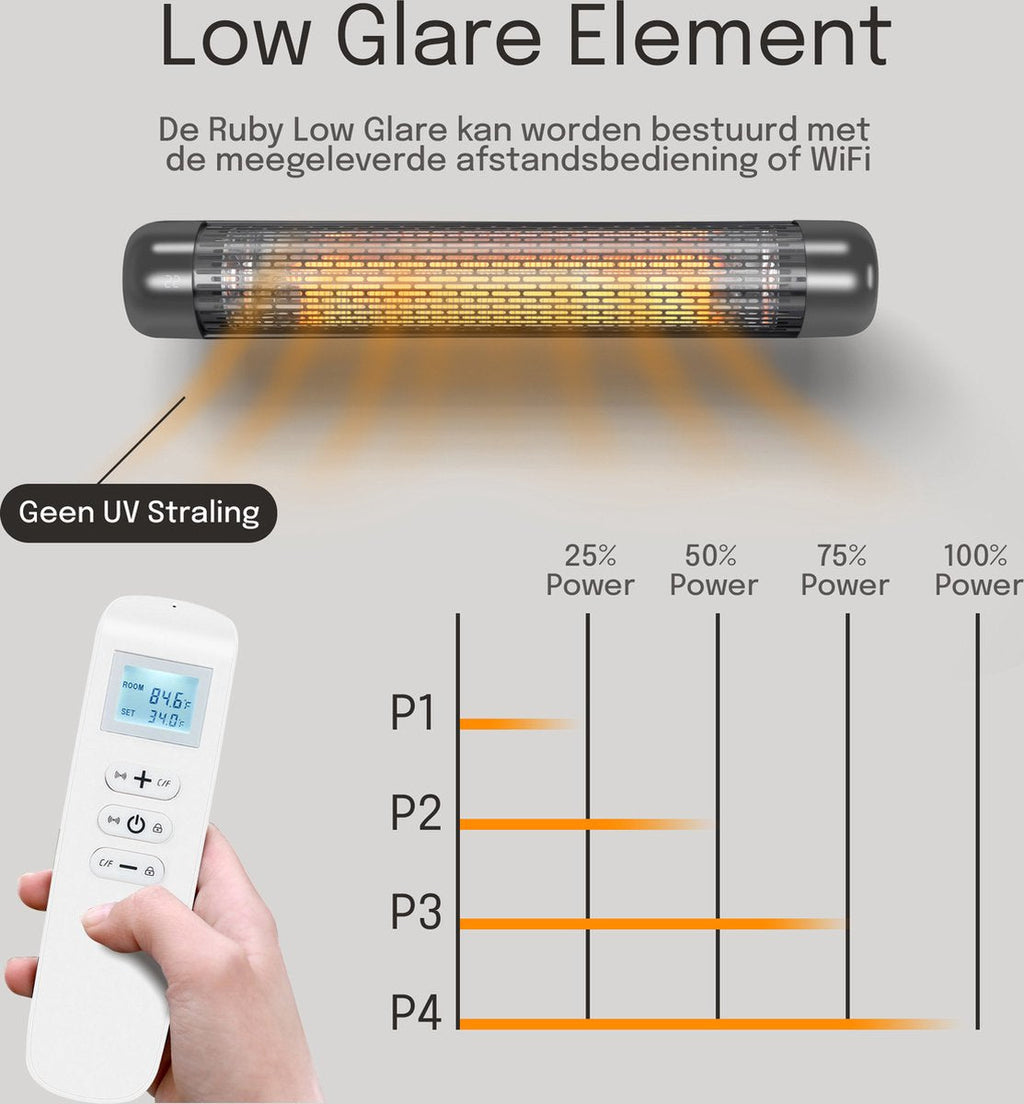 Low Glare Infrared Patio Heater