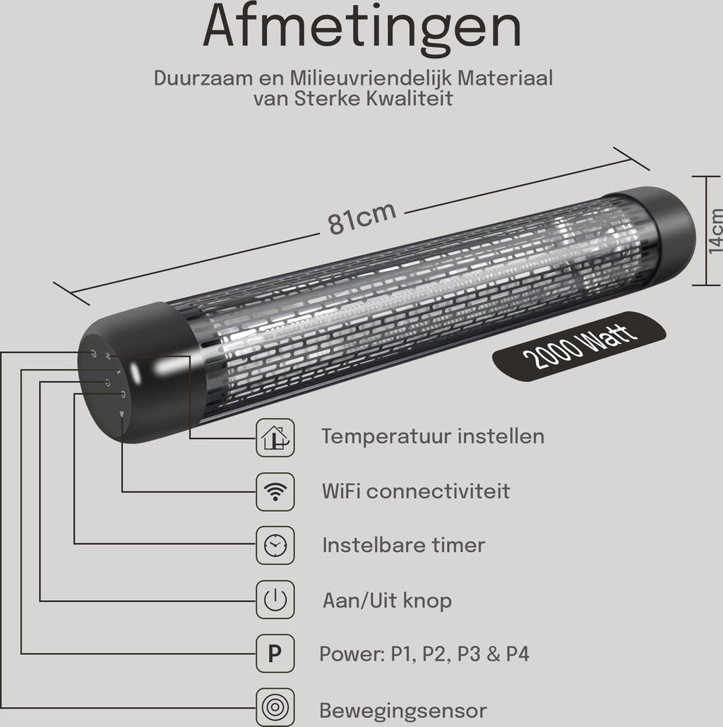 Low Glare Infrared Patio Heater