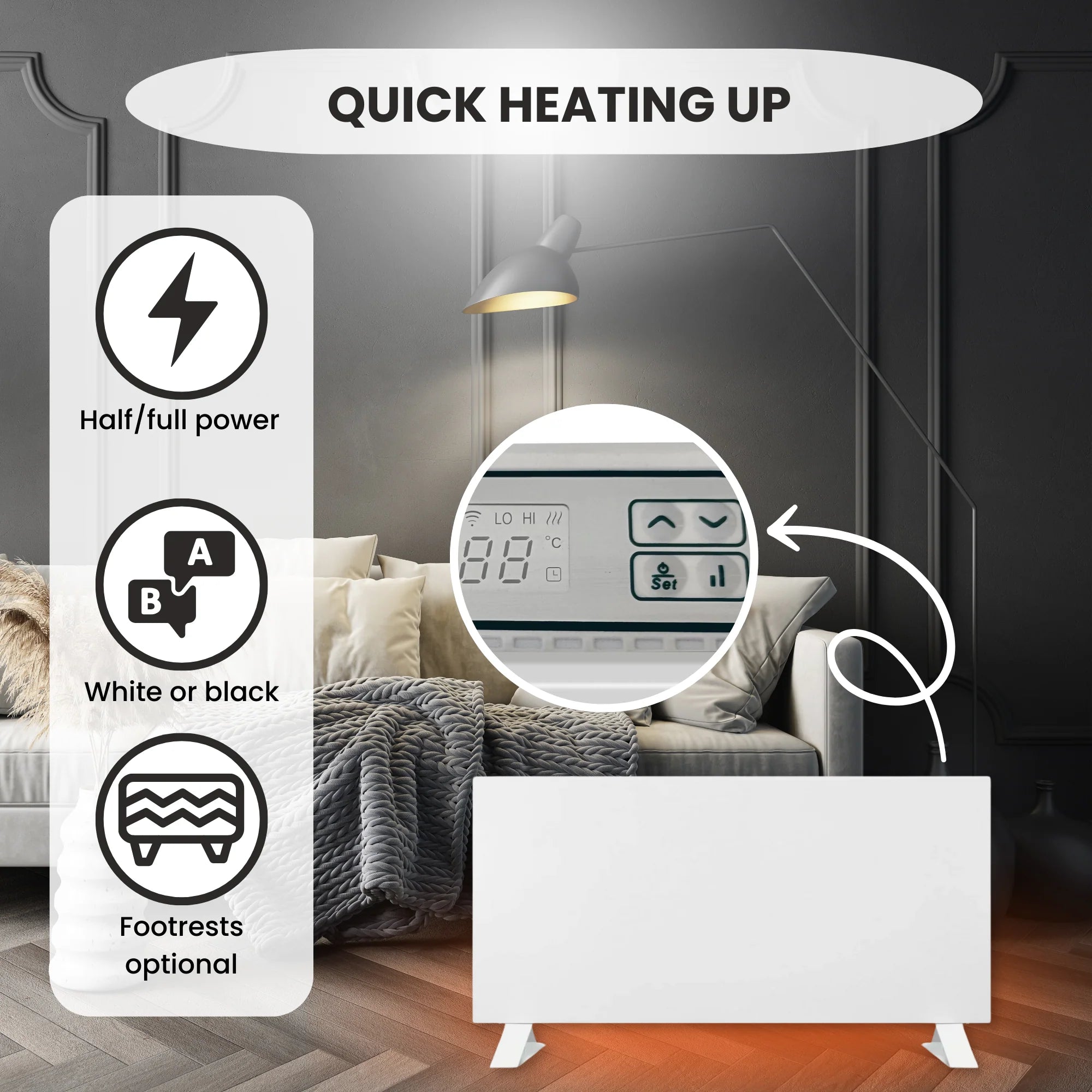 Eco Slim WiFi Convector - White