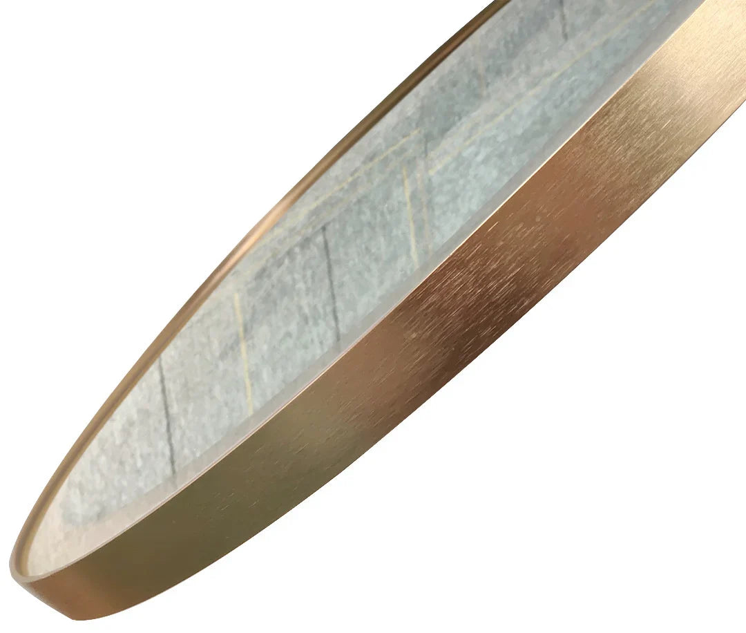 Round Mirror 80 cm with Gold Frame, LED Lighting &amp; Anti-fog Function