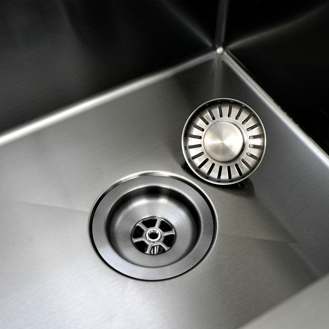 Black Metal Sink 40 x 40 - Kitchen Sink - Kitchen Sinks - Kitchen Wash Basin - without Tap Hole Stainless Steel