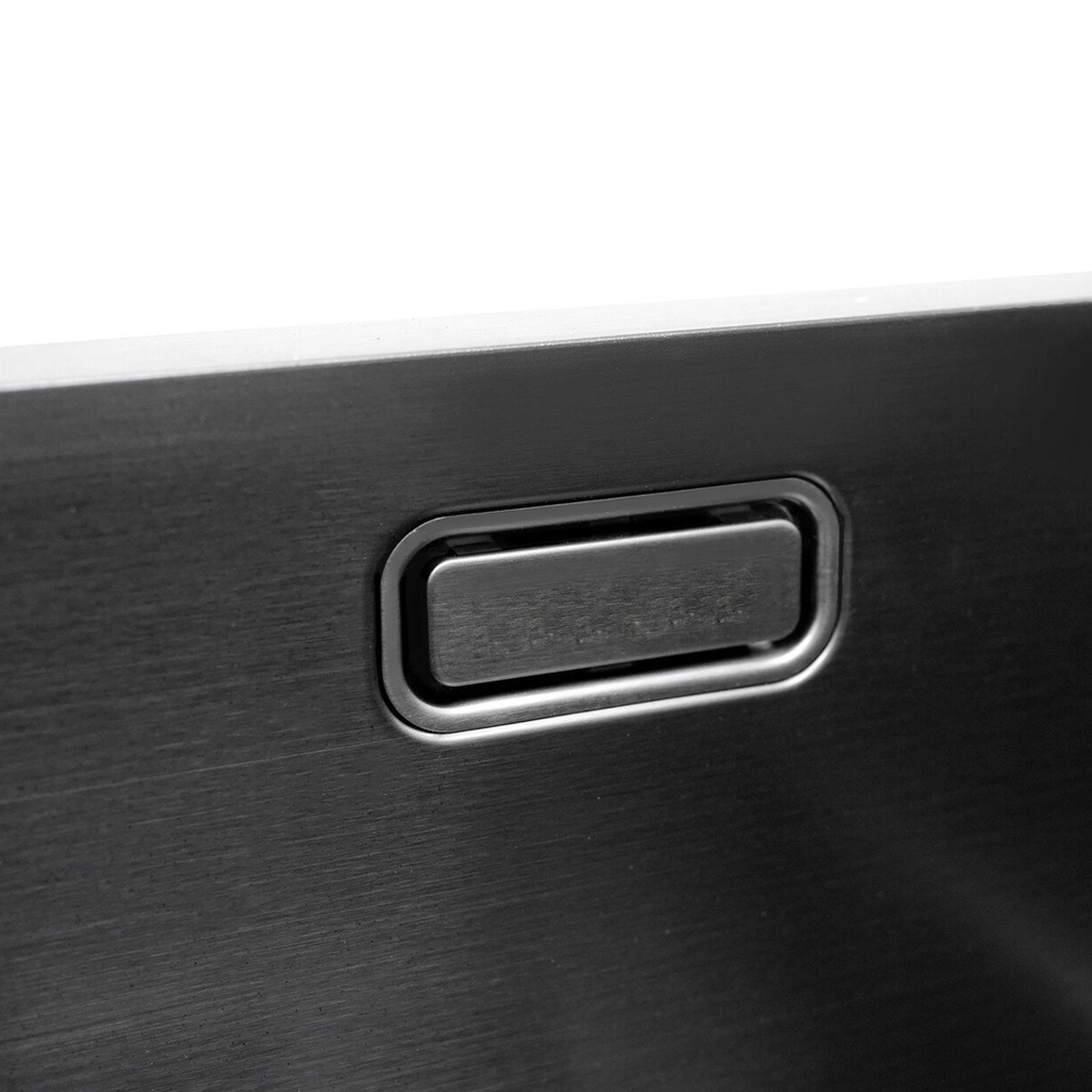 Black Metal Sink 45 x 40 - Kitchen Sink - Kitchen Sinks - Kitchen Wash Basin - without Tap Hole Stainless Steel