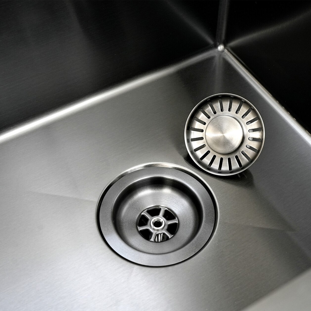 Black Metal Sink 50 x 40 - Kitchen Sink - Kitchen Sinks - Kitchen Wash Basin - without Tap Hole Stainless Steel