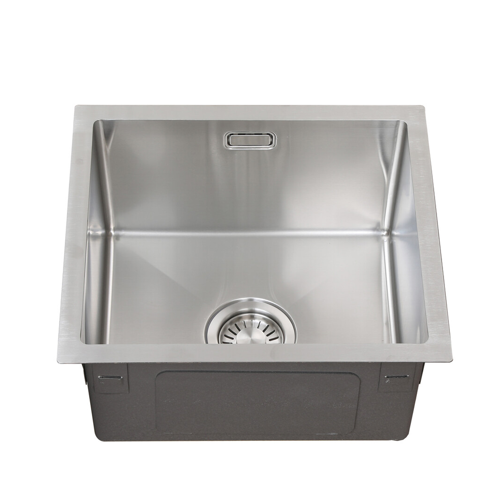 Black Metal Sink 50 x 40 - Kitchen Sink - Kitchen Sinks - Kitchen Wash Basin - without Tap Hole Stainless Steel