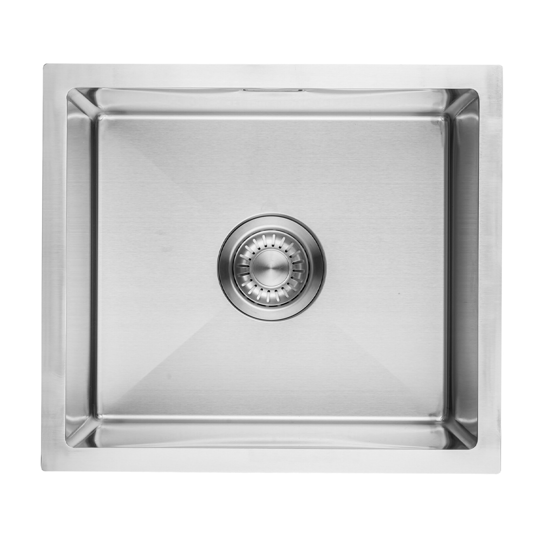 Black Metal Sink 50 x 40 - Kitchen Sink - Kitchen Sinks - Kitchen Wash Basin - without Tap Hole Stainless Steel