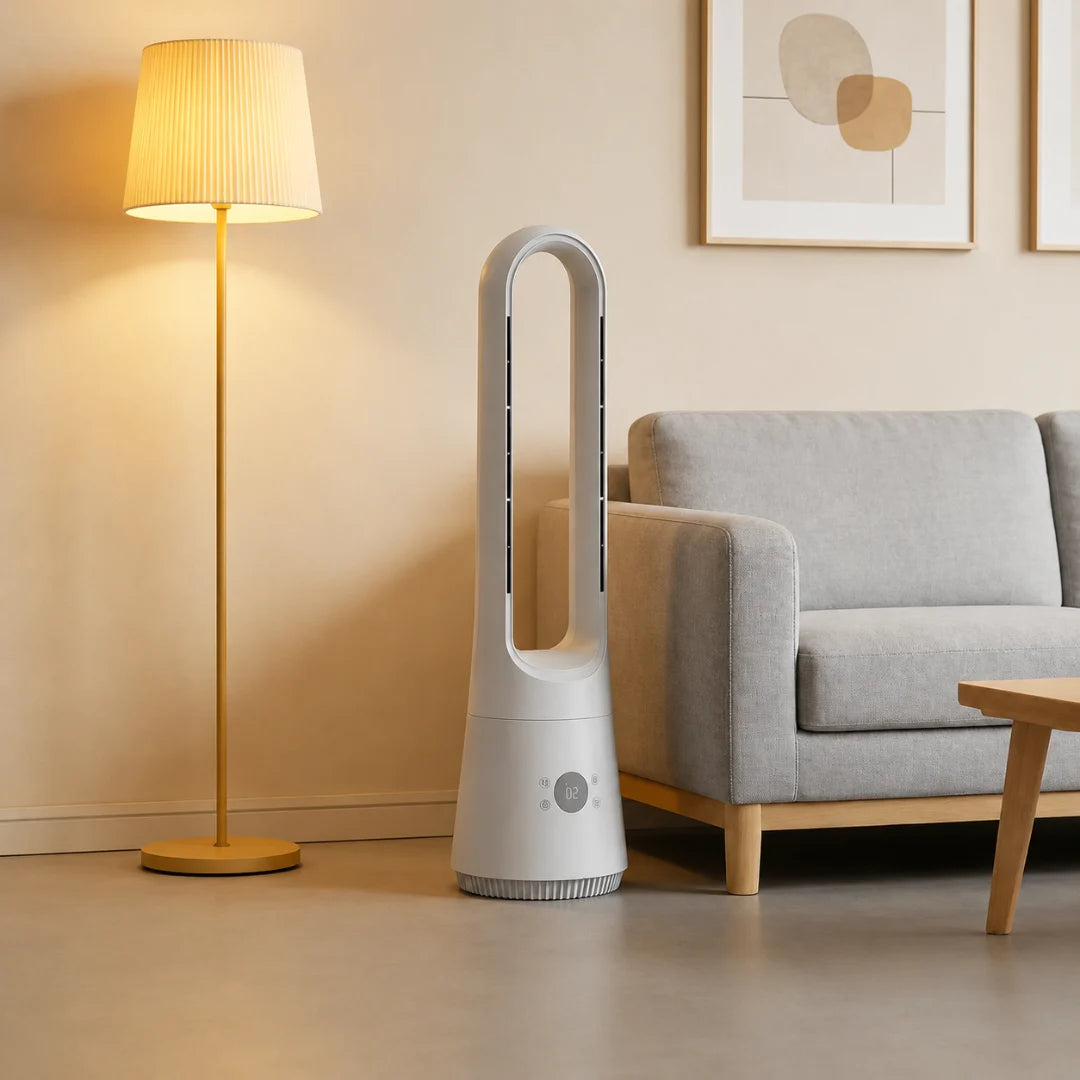Design Ventilator met Afstandsbediening, Timer & Aromafunctie