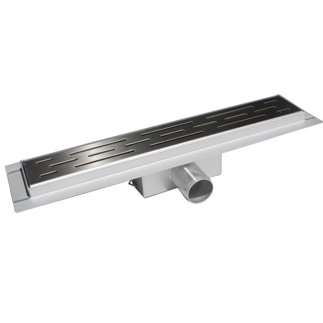 Shower drain with flange