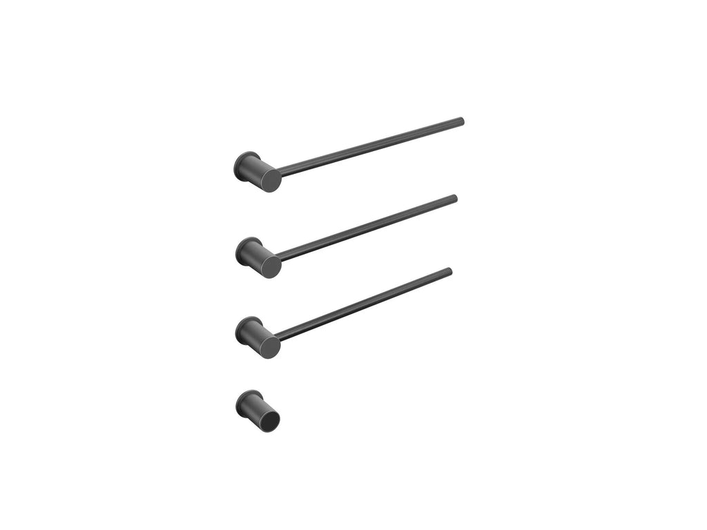 Electric Towel Radiator with Thermostat – Black – 987x360