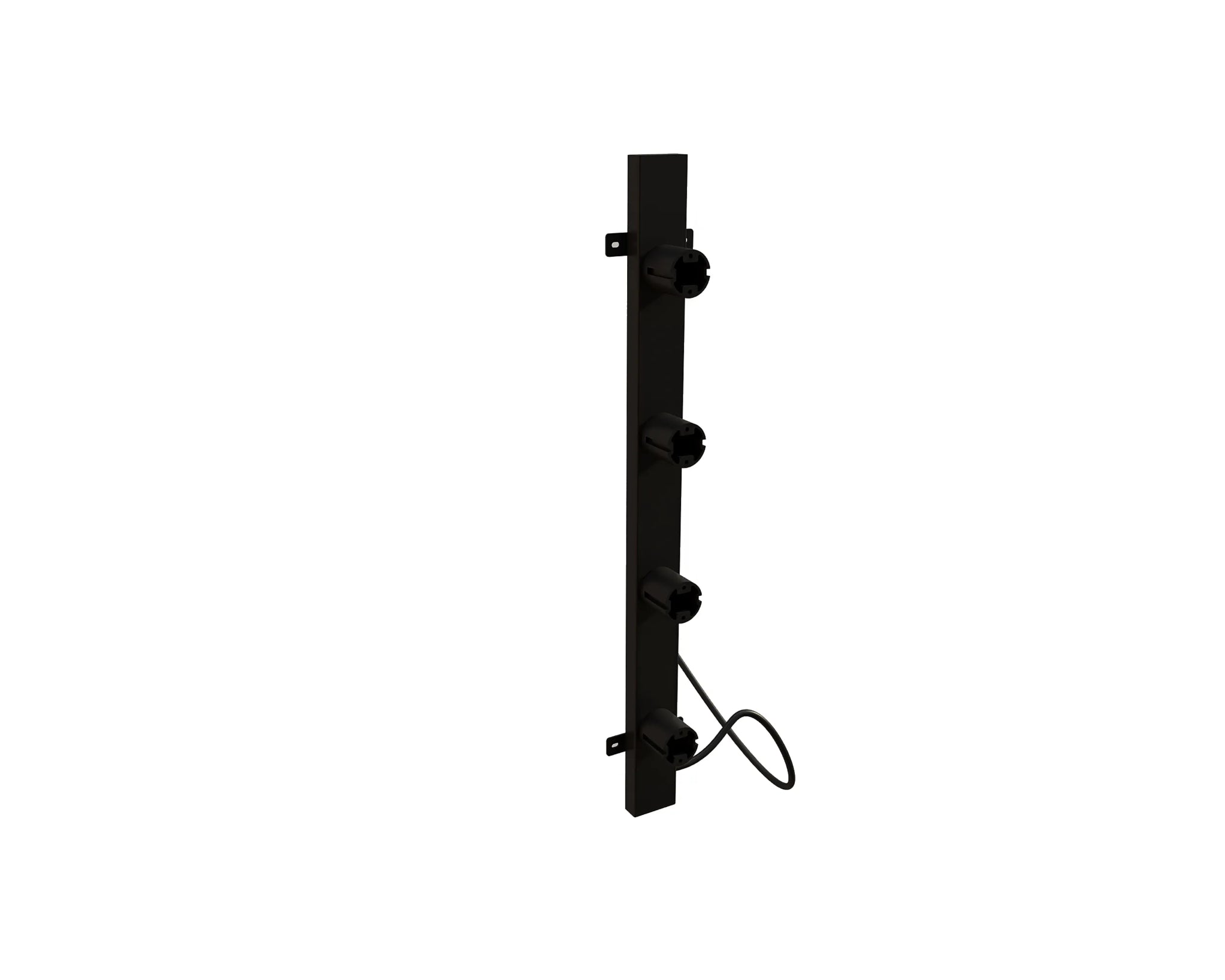 Electric Towel Radiator with Thermostat – Black – 987x360