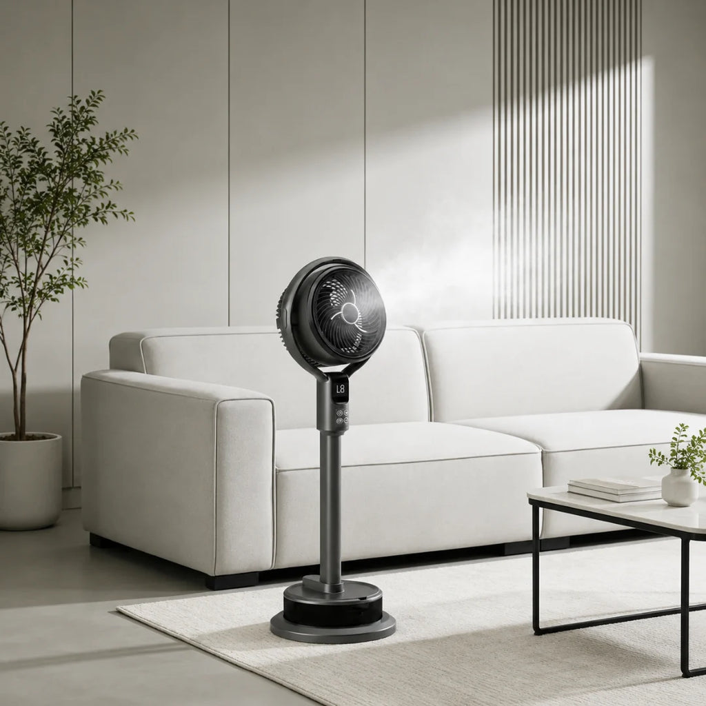 Mistventilator 50W met Afstandsbediening, Timer & Luchtbevochtiger